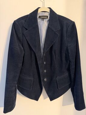 J. Peterman Women's Dark Navy Corduroy Blazer